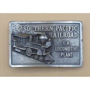 VTG 1979 Southern Pacific RR L.A. Locomotive Plant Safety Award Brass Buckle